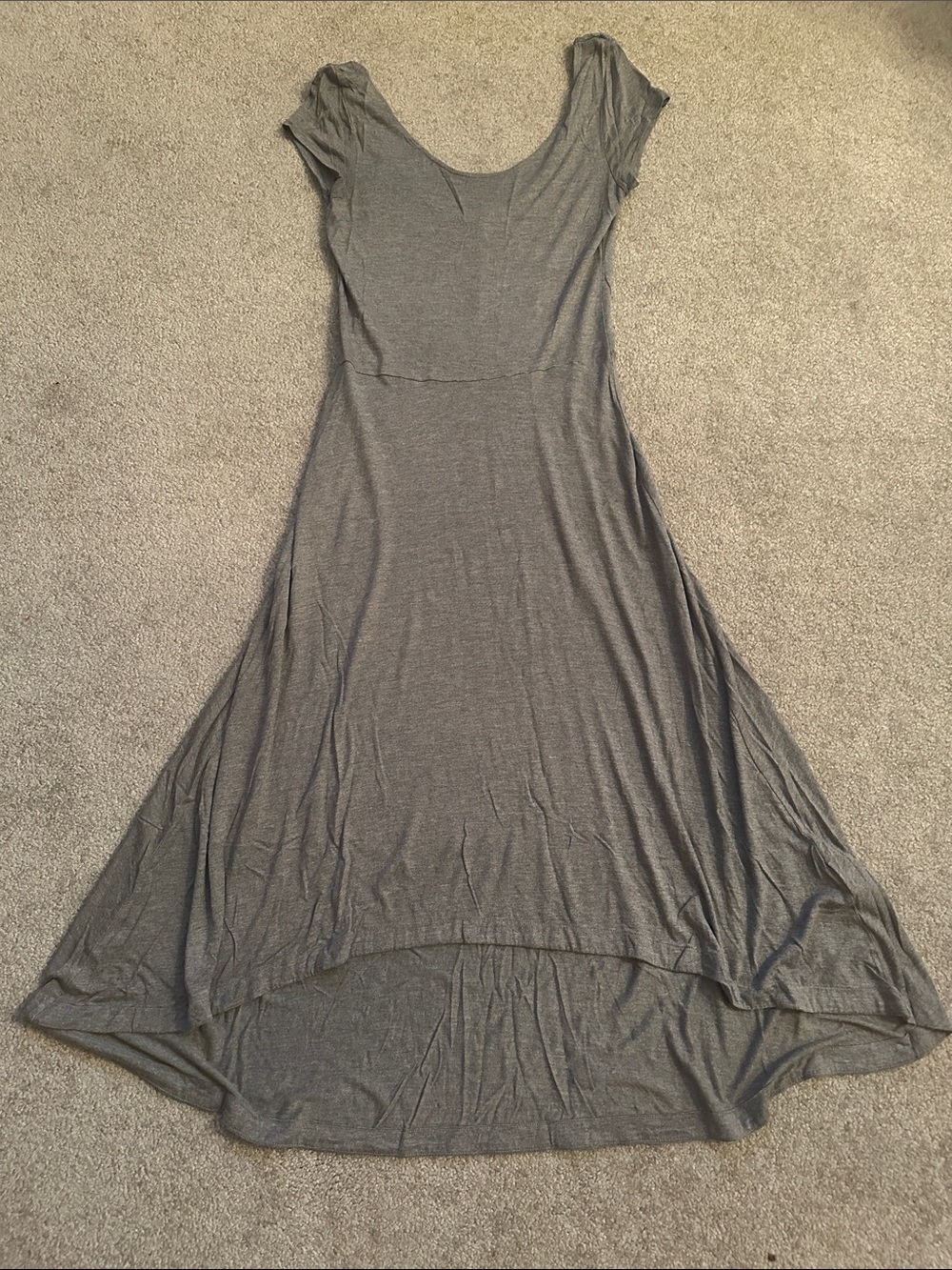 GAP Charcoal Scoop-Neck High-Low Dress